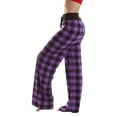 thumbnail image 2 of Just Love Women Buffalo Plaid Pajama Pants Sleepwear (Purple Black Buffalo Plaid, X-Small), 2 of 3