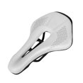 thumbnail image 1 of Worallymy Asiento de sillín de bicicleta de carretera Diseño hueco Asiento de cojín de cuero de PU transpirable Accesorio de ciclismo de carretera Blanco Worallymy JD735810095, 1 of 7