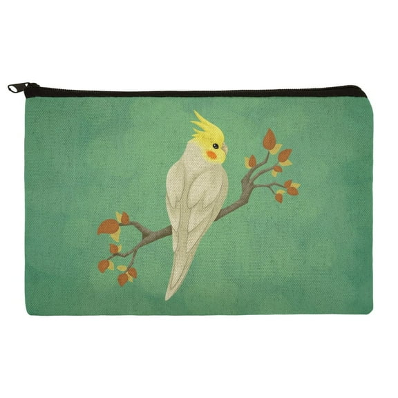 Charming Cockatiel Yellow Crest Makeup Cosmetic Bag Organizer Pouch