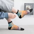 thumbnail image 2 of Fuzoiu Sunshine Colorful Cloud Rabbit Print Adult Socks, Crew Moisture-wicking Socks, Unisex Cushion Crew Socks,Casual Sports Ankle Socks, 2 of 7