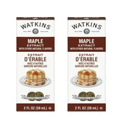 (2 pack) Watkins Maple Extract with Other Natural Flavors, 2 fl oz (Plastic container)
