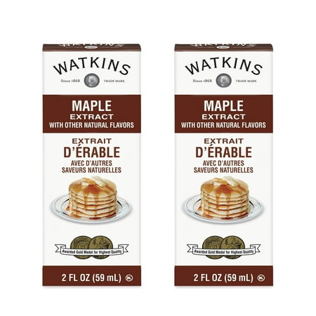 (2 pack) Watkins Maple Extract with Other Natural Flavors, 2 fl oz (Plastic container)