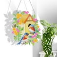 thumbnail image 3 of LILELIS DIY Art Painting Wreath Kits Special Shaped Rhinestone Art Window Pendants Home Garden Wall Hanging Kits Double Pattern ( Side Point Garland en Chandelier Party, 3 of 3