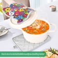 thumbnail image 3 of Yayeee Pot Holders Kitchen Heat Resistant with Pockets 7"x9.8" Cotton Oven Cooking Hot Pads, Whimsical Floral, 3 of 7