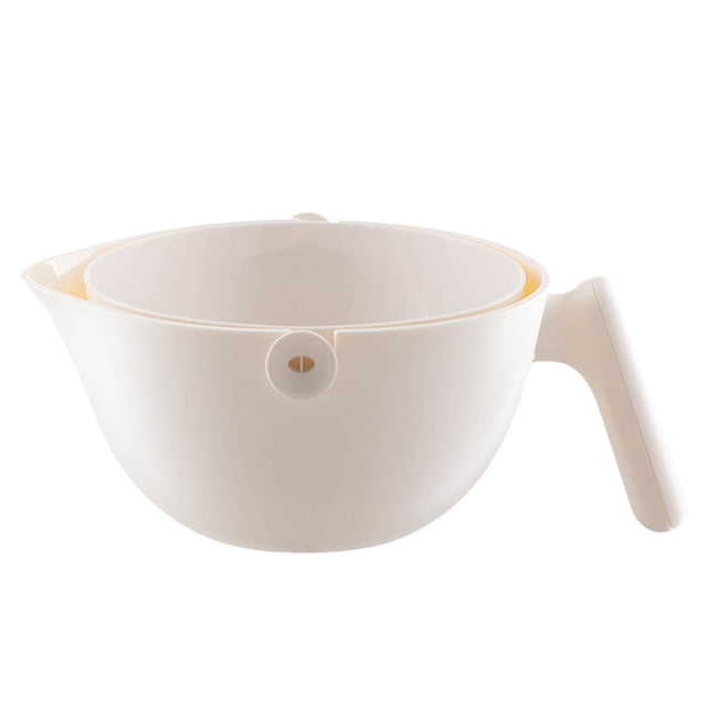2 In 1 Fruit Cleaning Basket, Spinning Filter, Blue, with Drain Handle, Food-Grade Material, Compact