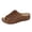 Brown, variant on Womens Wedge Sandals Breathable Hollow out Slides Comfortable Slip on Cushioned Wedges Heels Summer Open Toe Mules Brown Size 9