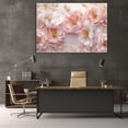 thumbnail image 5 of Mudket Pink and White Flowers with Gold Leaves Canvas Wall Art, Framed Floral Print, Ready to Hang Wall Decor for Living Room Bedroom, Luxury Style Artwork - 12"L x 8"W, 5 of 10