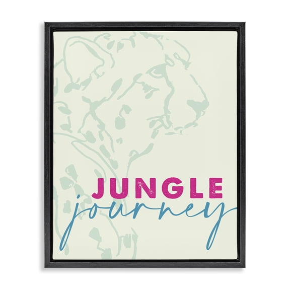 Stupell Industries Jungle Journey Cheetah Black Framed Floater Canvas Wall Art, design by Lanie Loreth