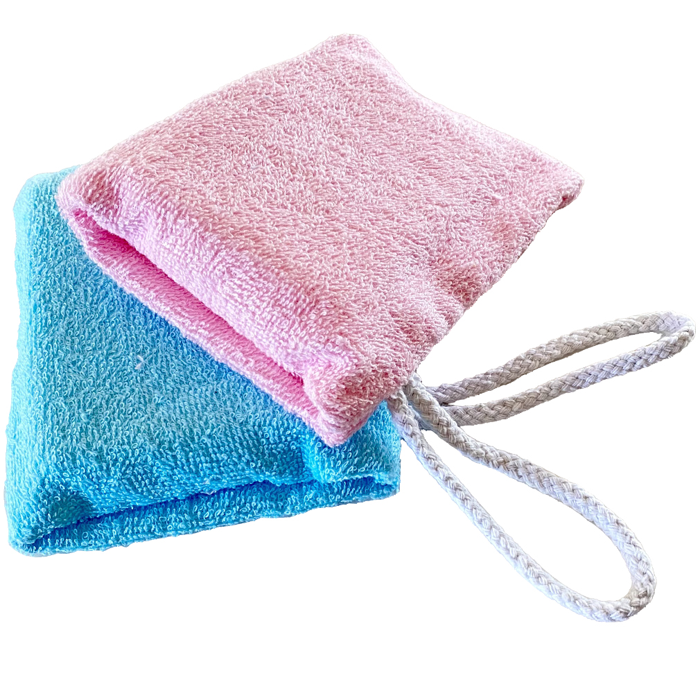 Evelots Soap Saver/HolderPocketTerry ClothThick Sponge InsideRope