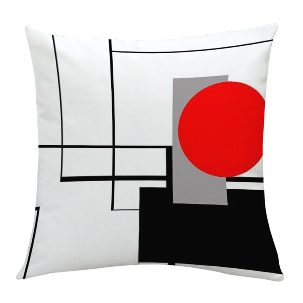 Creative Geometric Polyester Pillow Case Waist Cushion Throw Cover Home Decors 