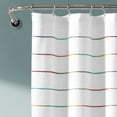 thumbnail image 4 of Lush Decor Ombre Stripe Yarn Dyed Cotton Shower Curtain, 72x72, Gray/Multi, Single, 4 of 11