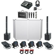 DJ Package (2) Samson VX8.1 Column Array Speakers+Facade+Headphones+Mixer+Mics
