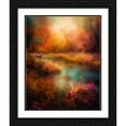 thumbnail image 2 of Maki 15x18 Black Ornate Wood Framed With Double Matting Wall Art Titled - Glow Of The Trees, 2 of 6
