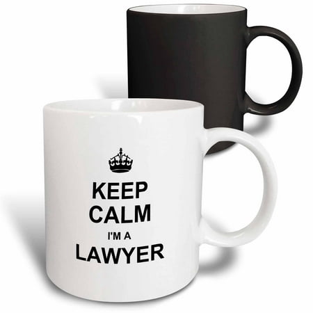 

3dRose Keep Calm Im a Lawyer - funny law profession gift - job work pride Magic Transforming Mug 11oz