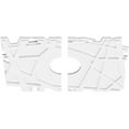 thumbnail image 2 of 28"W x 18 5/8"H x 6"ID x 9 3/4"C x 1"P Novo Architectural Grade PVC Contemporary Ceiling Medallion, Two Piece, 2 of 11