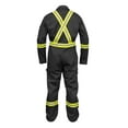 thumbnail image 2 of Flame Resistant Hi Vis Reflective Coverall with Leg Zipper (Small, Dark Gray), 2 of 7