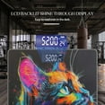 thumbnail image 3 of Bathroom Scale, Highly Accurate Digital Body Scale,Precisely Measures Weight up to 400 lbs-Painting Of Cat In The Style Of Neon Lights With Dark Background, 3 of 4