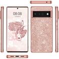 thumbnail image 3 of Phone Case for Google Pixel 6 Pro Case, Ultra Thin Glitter Bling Diamond Girls Woman Shockproof TPU Rubber Full Body Protective Cover for Google Pixel 6 Pro 6.71 inch 2021, Rosegold, 3 of 8
