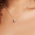 thumbnail image 2 of Diamond Pendant Necklace For Women | 0.75 Carat IGI Certified Oval Shape | Classic Bezel Solitaire Lab Diamond Pendant Necklace 14K Yellow Gold | FG-VS1-VS2 Quality Friendly Diamonds, 2 of 6