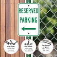 thumbnail image 4 of Left Arrow Reserved Parking Green Sign, 12x18 Aluminum, 4 of 8
