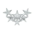 thumbnail image 2 of Bling Jewelry Womens Large Celestial Patriotic USA Rock Star Crystal Brooch Pin Silver Plated, 2 of 6