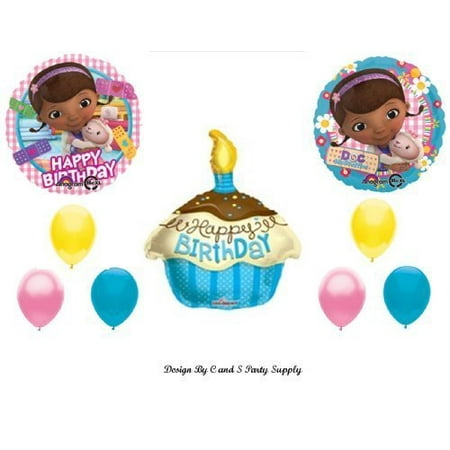 Doc Mcstuffins Cupcake Happy Birthday Party Balloons Decorations