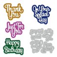 thumbnail image 1 of Scrapbooking Cutting Dies Ammsochy, feliz cumpleaños, gracias, 1 of 6