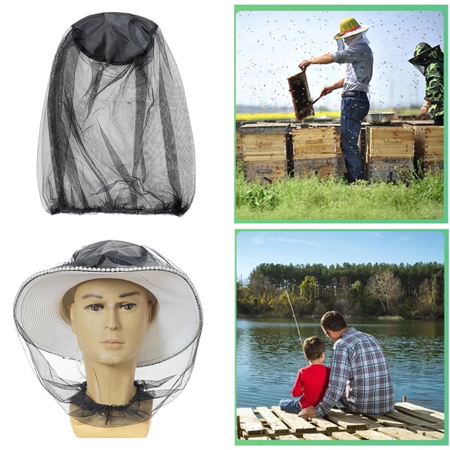LJNYFDC Polyester Head Net Fishing Head Net Breathable Fine Mesh Flying Insect Protection Suitable for Men and Women Outdoor Activities Hiking Camping Climbing Face Netting