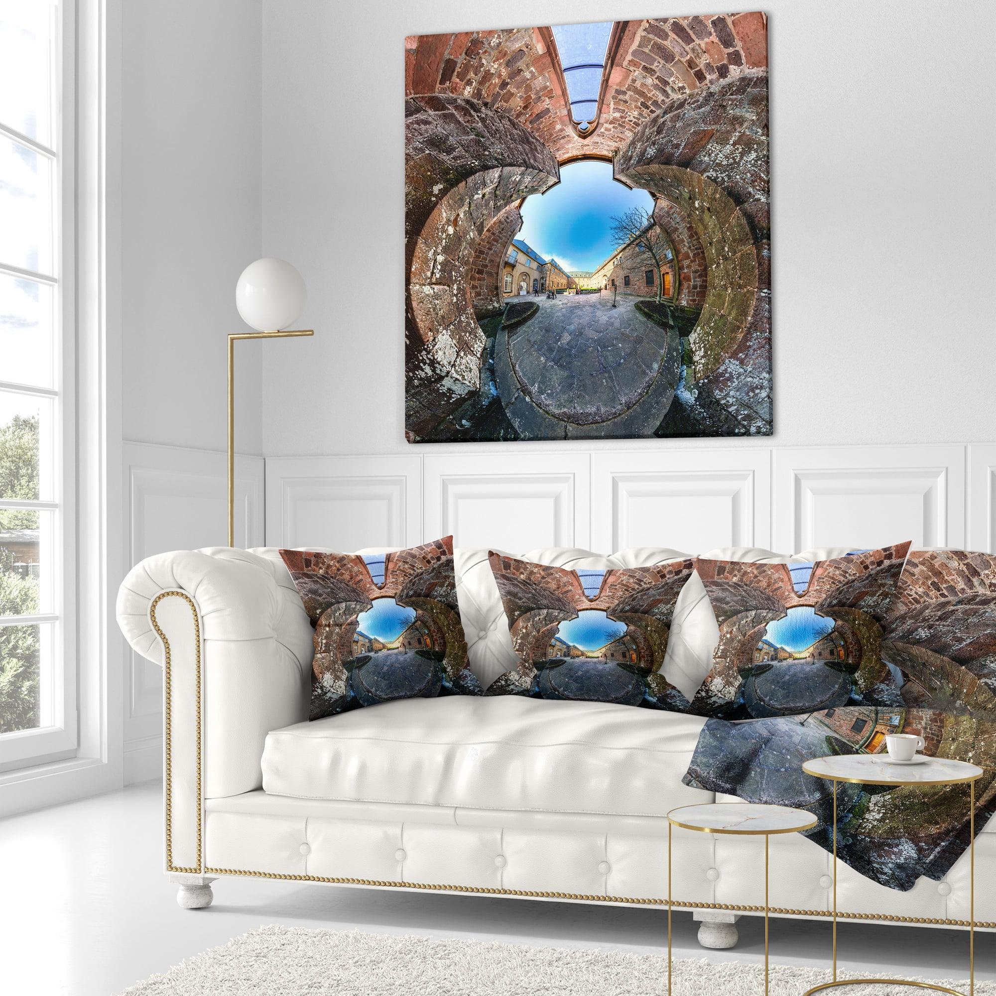 Designart Mont Sainte Odile Little Planet - Landscape Printed Throw Pillow - 18x18