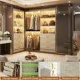 thumbnail image 4 of Aheaplus 23.6" Closet Drawers System, Wood Closet Organizer System with 3 Drawers, Modular Small Walk-in Closets Storage Unit, White Oak1 (23.6"L x 13.8" W x 71" H), 4 of 14