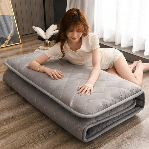 HAHDAXIA Futon Mattress Japanese Futon Long Day Cotton Fill Single Double Roll Up Foldable Mattress Portable Sleeping Mattress for Floor Guest Bed Sofa Color Jade Jade Size 90 200cm Walmart