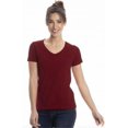 thumbnail image 1 of T-Shirts Col en V pour Femmes (TG, Zinfandel), 1 of 2