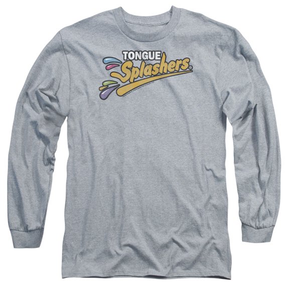 Dubble Bubble Tongue Splashers Logo Long Sleeve Adult 18/1 T-Shirt Athletic Heather