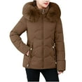 thumbnail image 3 of Winter Dresses for Women 2025 Puffer Jacket Womens New Long Sleeve Solid Color Hooded Pocket Fashion Casual Coat, 3 of 5