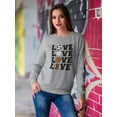 thumbnail image 2 of Sports Love Sweatshirt Women -Smartprints Designs, Female 3X-Large, 2 of 4