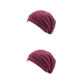 thumbnail image 3 of Minnieouse Sombreros de invierno con forro de satén para mujer, diseño elástico, sombrero transpirable a la moda, regalos, cumpleaños, Navidad, vino rojo 2piezas Minnieouse CBP347039, 3 of 5