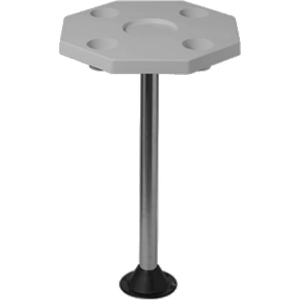 DetMar Octagonal Table Top Only with MoldedIn Cup Holders, 20", Ivory