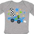 thumbnail image 4 of Inktastic Happy 1st Birthday Blue Racing Car Boys or Girls Long Sleeve Baby Bodysuit, 4 of 5