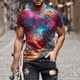 thumbnail image 1 of Tops para hombre, blusas y camisas de manga corta con cuello redondo para hombre. Camiseta casual de manga corta con cuello redondo y estampado de cielo para hombre. Blusa para hombre., 1 of 5
