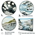 thumbnail image 3 of Designart "The Stormy Blue And White Coast Of Japan" Coastal Coral Under Water Floater Framed Canvas Wall Art, 3 of 5