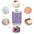 thumbnail image 4 of Purple Stripes with Purple Tiny Flowers Translucent Plastic Cans Storage Canisters with Lid Set of 4, 4 of 7