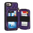 thumbnail image 5 of Allytech Case for iPhone 8 Plus/7 Plus,Vintage Magnetic Leather Detachable Card Slots Wallet Bag Case Kicstand Cover with Hand/Shoulder Strap For iPhone 8 Plus/7 Plus,Purple, 5 of 6