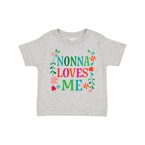 Inktastic Nonna Loves Me Granddaughter Girls Toddler T-Shirt