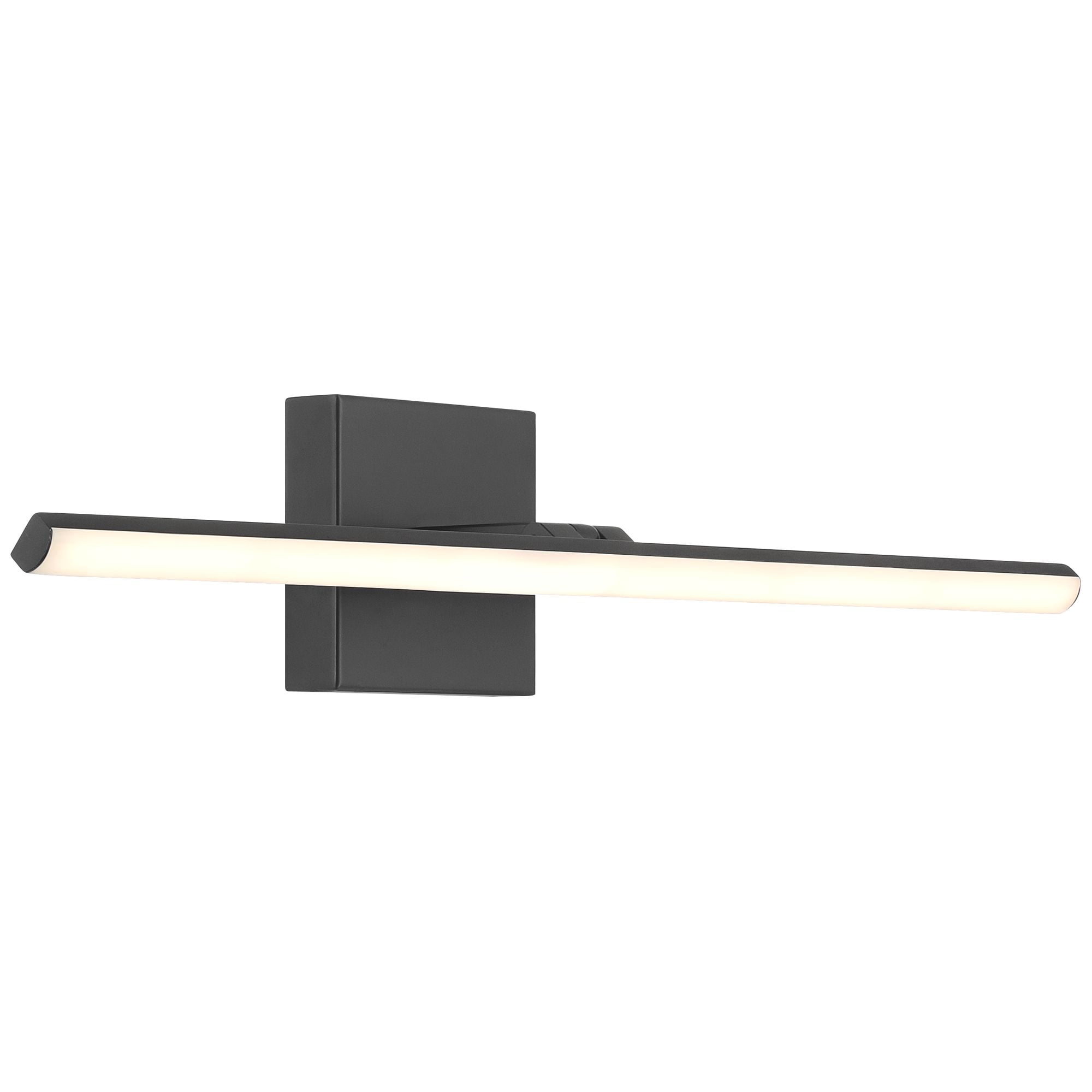 Possini Euro Design Lula 24" High Modern Bathroom Vanity Wall Lamp Light Fixture Mount Over The Sink Mirror LED Hardwired Black