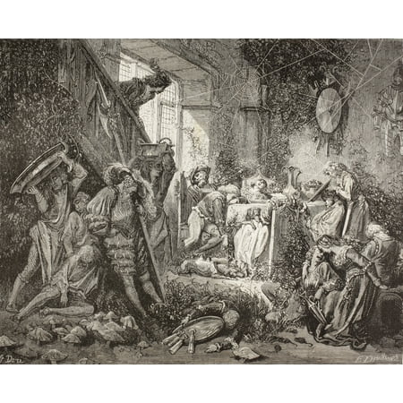 Scene From Sleeping Beauty By Charles Perrault The Princess Has Pricked Her Finger And Fallen Asleep The Good Fairy Then Casts A Spell So That Everyone In The Castle Falls Asleep After A Work By (Best Place To Prick Finger For Blood)