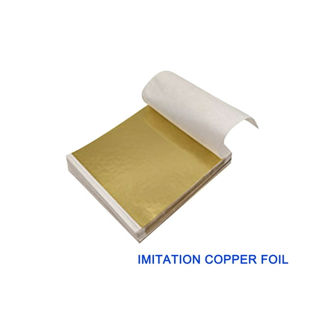 100 piezas de papel para manualidades de imitación de papel de aluminio de hoja de cobre multicolor para decoración artesanal de bronceado DIY Wmkox8yii hjk1283