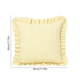 thumbnail image 3 of Ruffled Striped Throw Pillow Cover Soft Yellow White Stripe Decorative Cushion Case and Rectangle Frilled Pillowcase for Living Room Sofa Bed Decor, 3 of 6