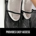 thumbnail image 6 of GORILLA GRIP 24 Pocket Over the Door Shoe Organizer, Clear PVC Pockets, Up to 40 Pounds, Hang on Doors, 1 Pack, Black, 6 of 10