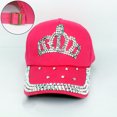 thumbnail image 4 of Gorra deportiva Qarigey con diamantes de imitación color rosa, 4 of 6