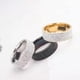 thumbnail image 5 of Anillo de acero de titanio con taladro de 5 filas de 8 mm de ancho, anillo de acero inoxidable con taladro de pegamento de moda, fácil de combinar, 5 of 6